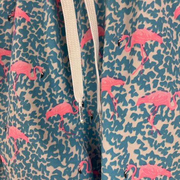 Chubbies The Domingos Are For Flamingos Swim Trunks Blue 5.5" Men's Medium Mesh - Picture 3 of 8